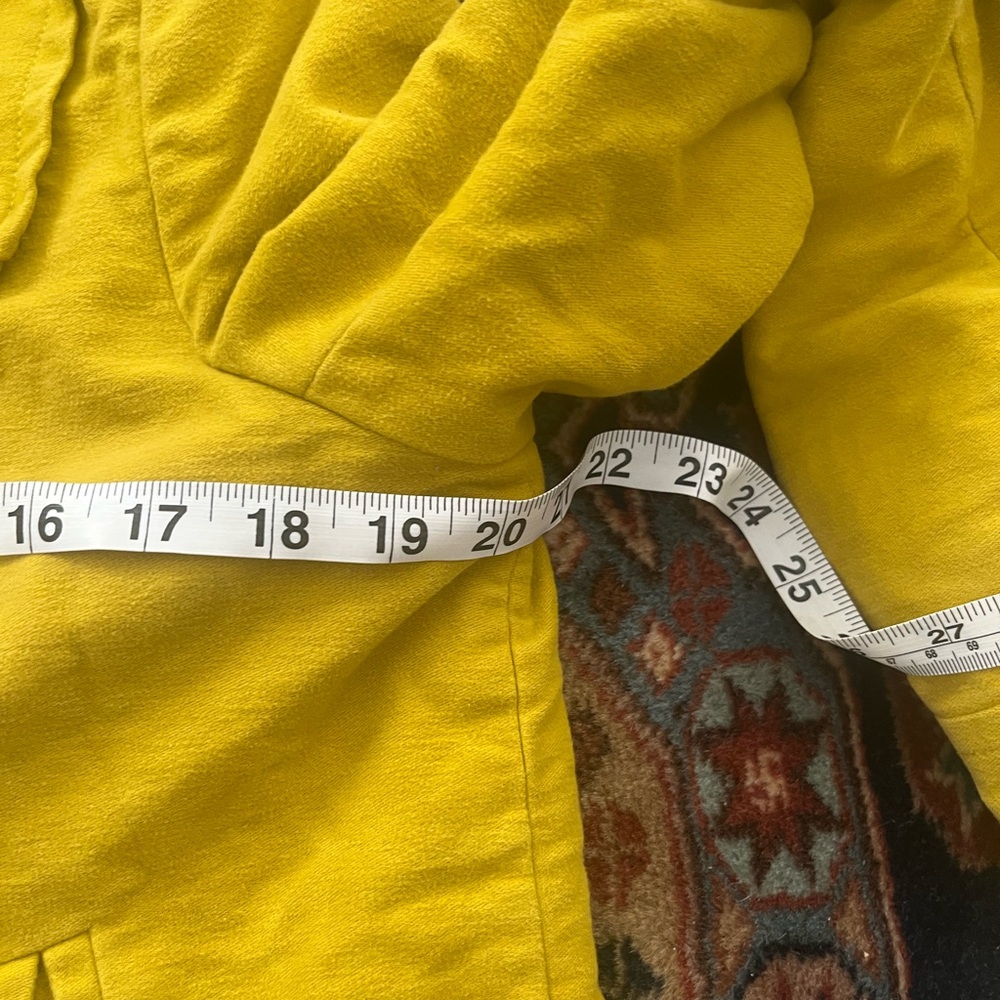 Boden yellow warm duffle coat pea coat jacket toggles fleece 8 - Picture 6 of 14